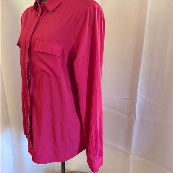 Ricki’s Vibrant Fushia Pink Button-Up Shirt size 14 - Picture 5 of 9